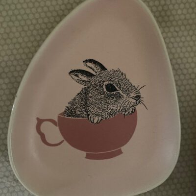 Teller Hase rosa