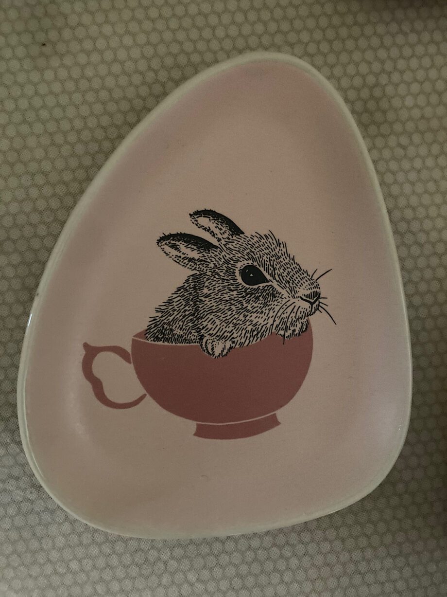 Teller Hase rosa