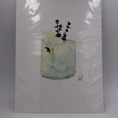 Papeterie Kunstdruck Aquarell Wanddeko Leo la Douce Accessoires Zauberladen Hietzing Gin