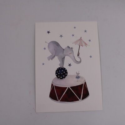 Papeterie Postkarte Elefant Aquarell Wanddeko Leo la Douce Accessoires Zauberladen Hietzing