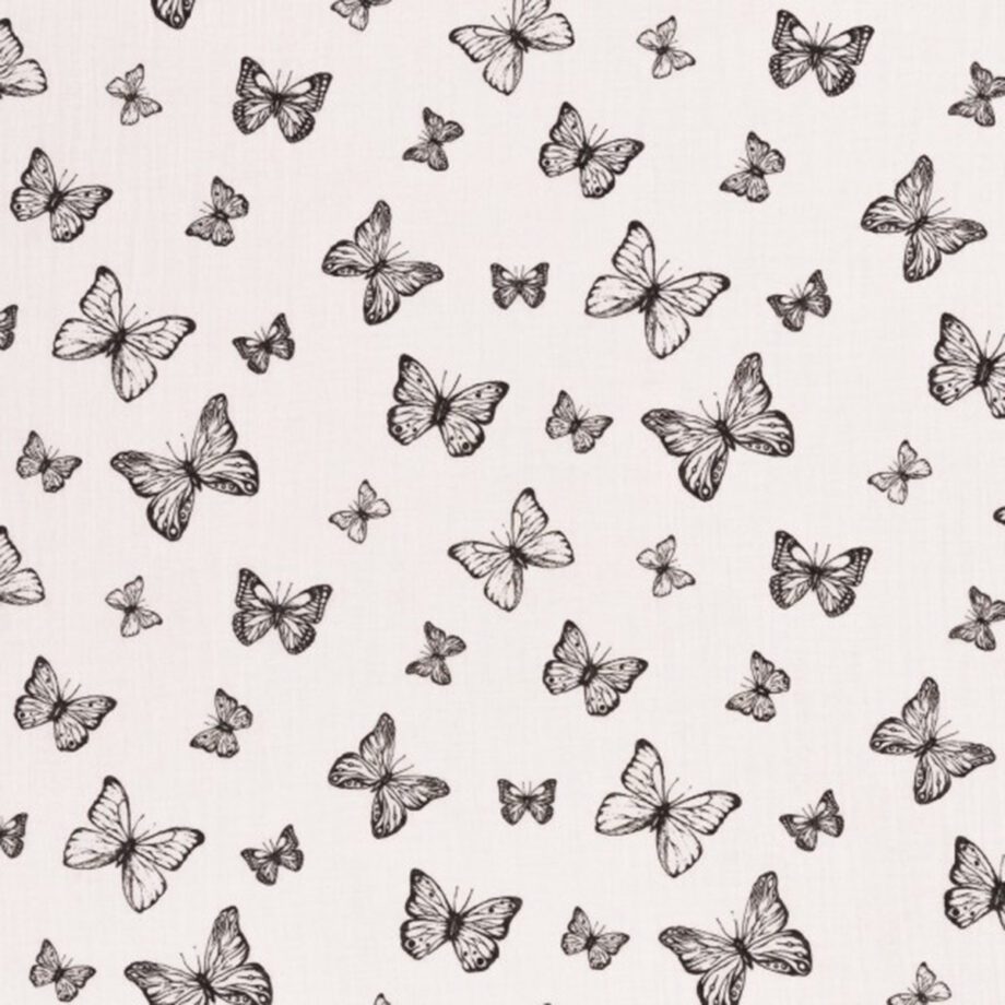 Double Gauze Schmetterling Butterfly Baumwolle Nähen Stoffe Hietzing Zauberladen