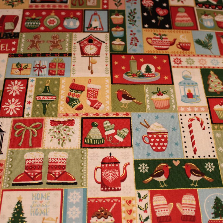 aumwolle Stoffe Nähen Hietzing Zauberladen Patchwork Makower Weihnachten Christmas