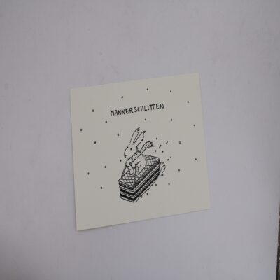 Karte "Mannerschlitten"