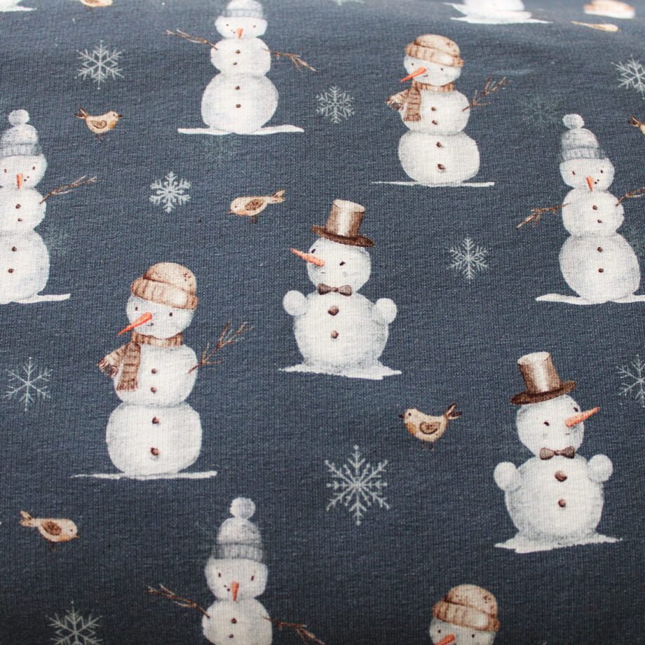 Stoffe Nähen Zauberladen Sweat Schneemann Snowman Weihnachten Christmas