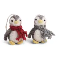 Pinguin grauer Schal
