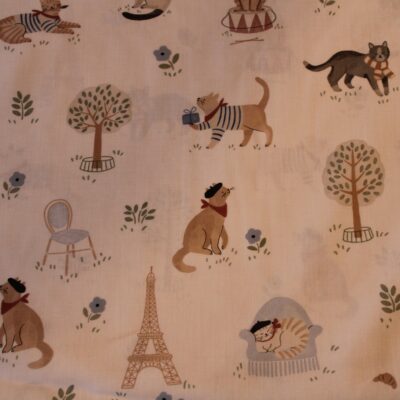 Nähen Stoffe Katze Cat Paris Zauberladen Baumwolle Patchwork
