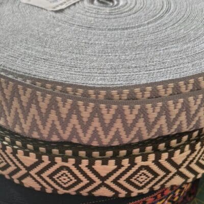 Gurtband Muster Olivgrün