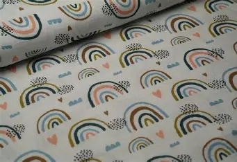 Nähen Stoffe Zauberladen Baumwolle Double Gauze Regenbogen
